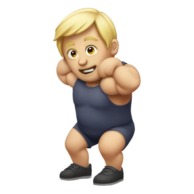 Emoji saying can you lift over 100kg sticker