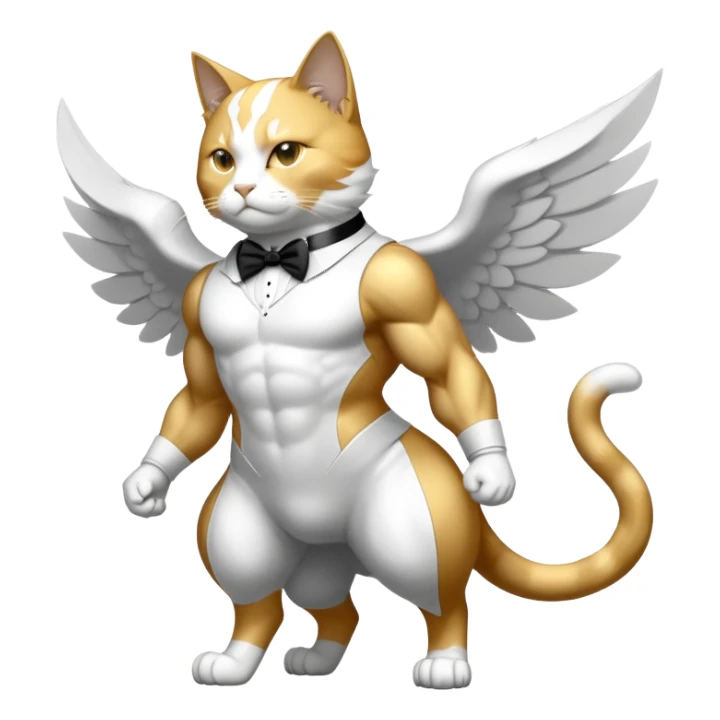 Transcendent celestial cosmic galactic energy Mega neon unicorn dragon hydra hyper rare golden penguin Golden Divine god angel Omni Black and white Super muscular Buff sigma Gigachad cat full body tuxedo colored  sticker