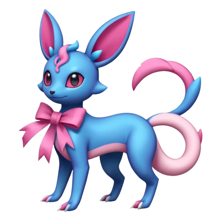 Salandit-Sylveon-Umbreon-fusion-Pokémon-hybrid-creature  sticker