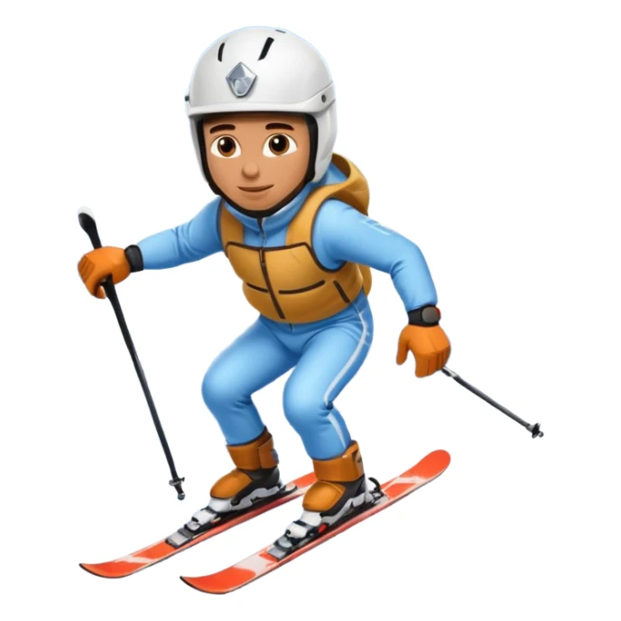Man skiing, White helmet, Ski,Background Matterhorn sticker