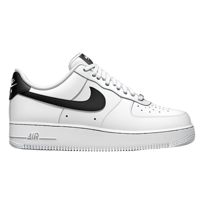White Nike Air Force 1 sneaker with clean design and Nike swoosh sticker