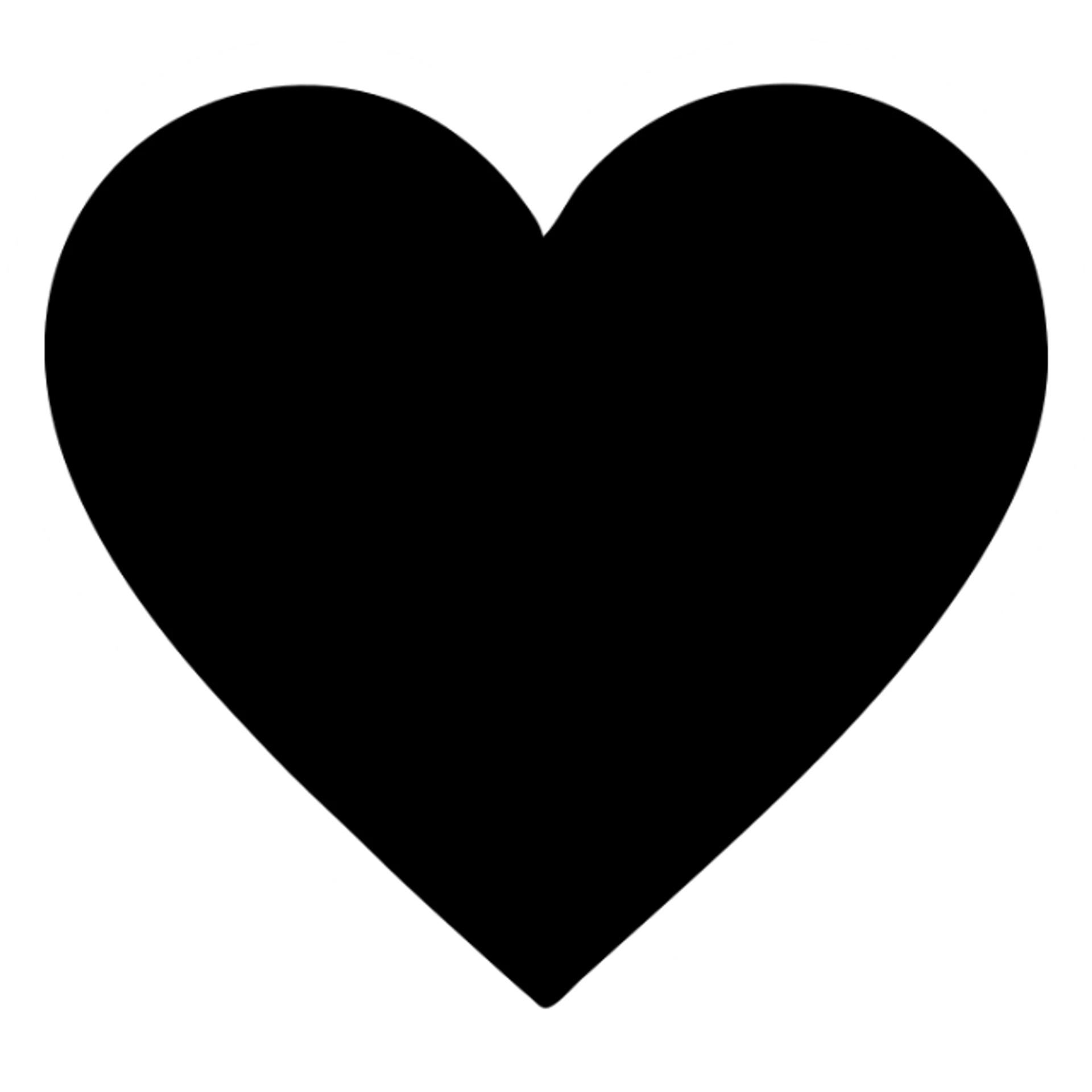 black heart icon, modern, simple, bold, clean lines, minimal look, suitable for app or web use sticker
