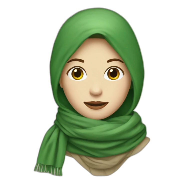 Miriam bregman with green scarf sticker