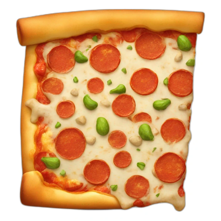 Pizza with Shrek sticker