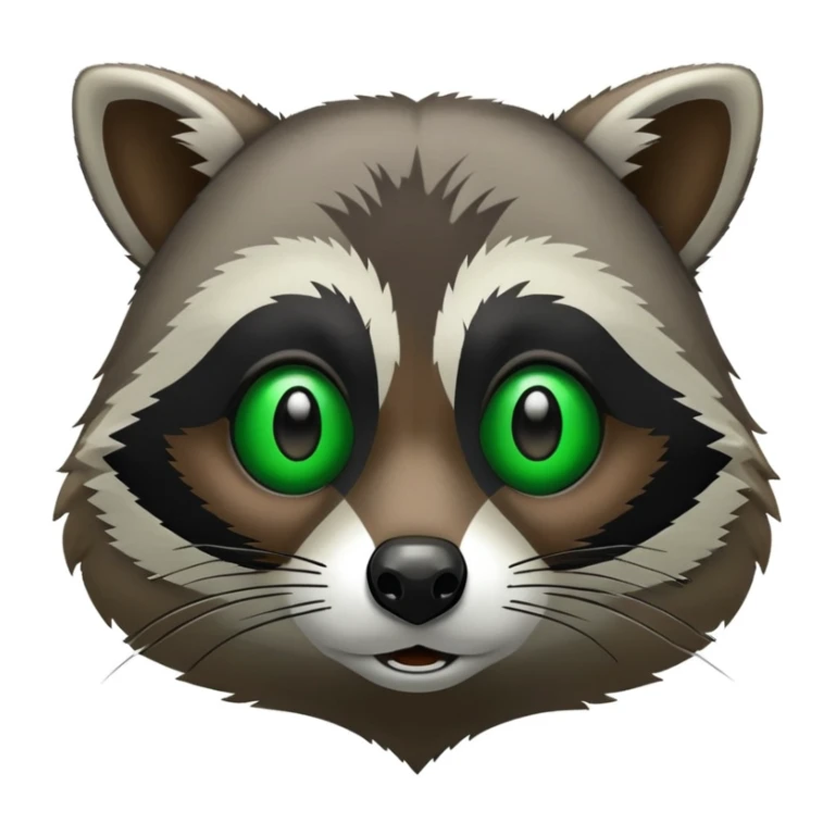 Raccoon face with black computer terminal window in background. The terminal window displays code in green and black. sticker