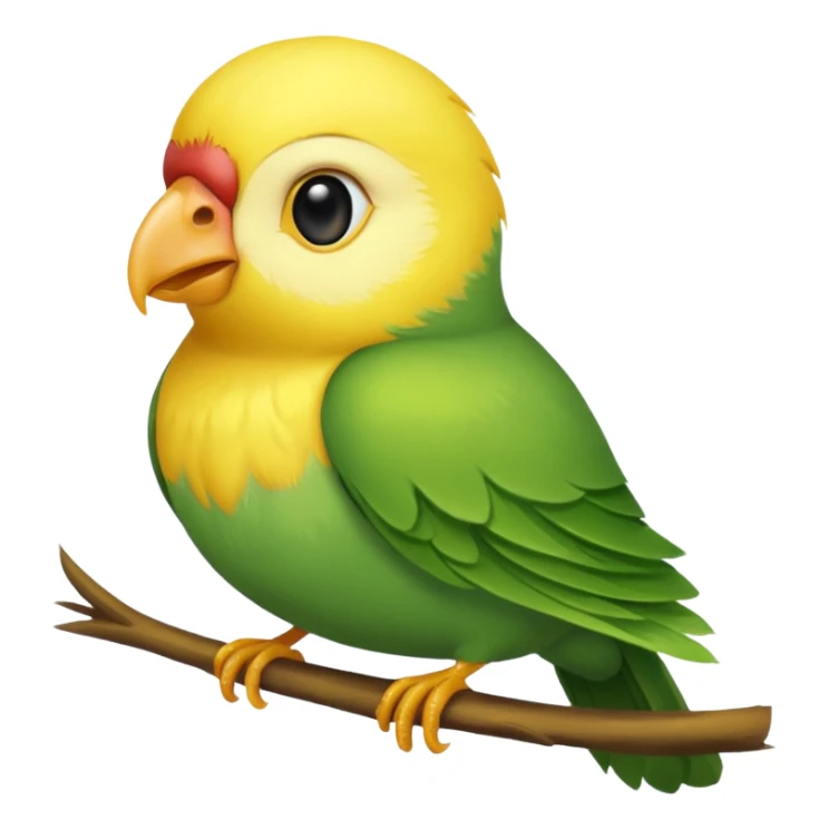 A love bird with color green and his head yellow  sticker