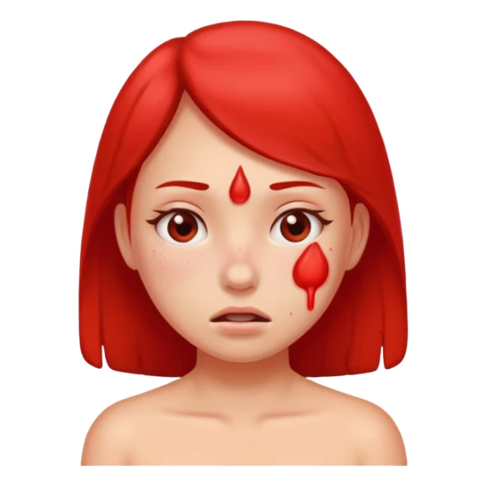pimple sleeping on girls skin sticker