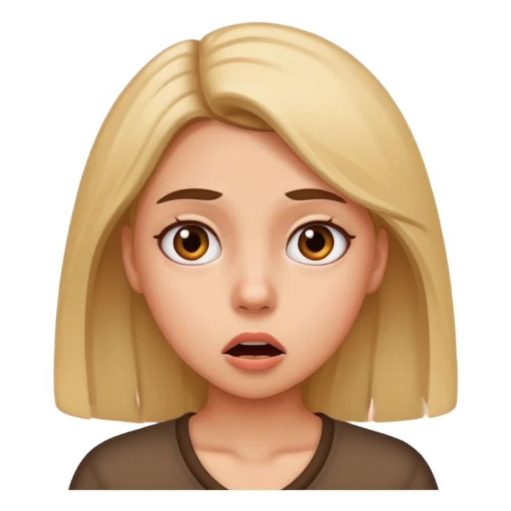 The girl is in shock sticker