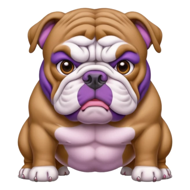 All Purple English bulldog sticker