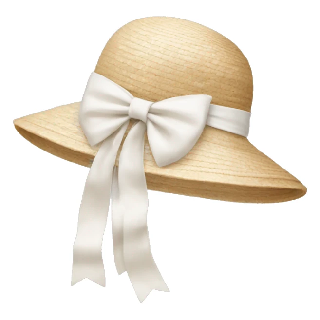 Women’s beige sun hat with white bow sticker
