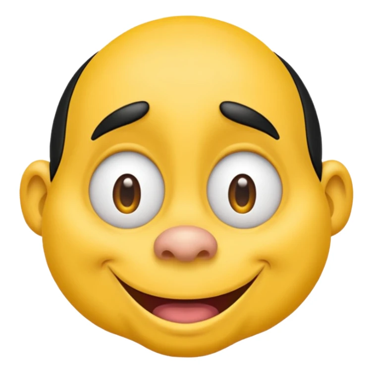 dopey face emoji, droopy eyes, goofy smile sticker