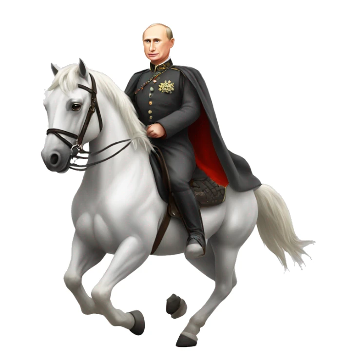 Vladimir Vladimirovich Putin on a white horse sticker