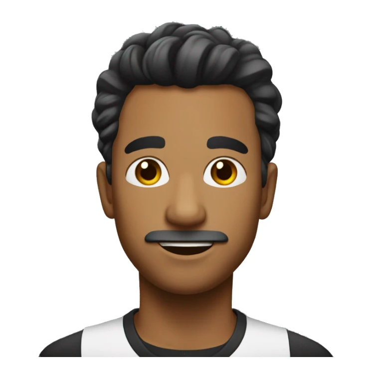 chico moreno con el pelo negro liso corto  sticker