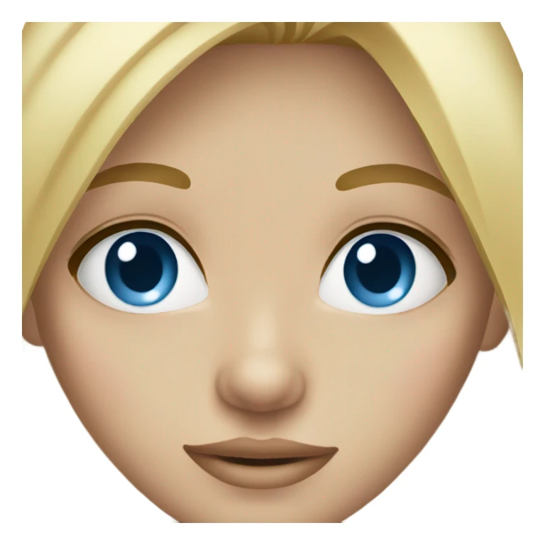 Blonde blue eyed girl  sticker