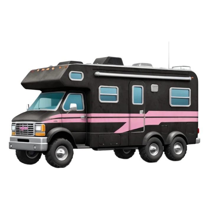 Aerodynamic racing Streamlined retro dilapidated dusty hillbilly-Barbie Vader styled motor home rv off-roading rock-climbing 4x4 desert Winnebago party monster truck  sticker