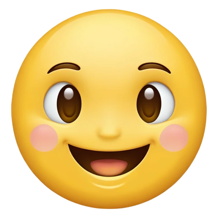 Round yellow face emoji smiling with no eyes sticker