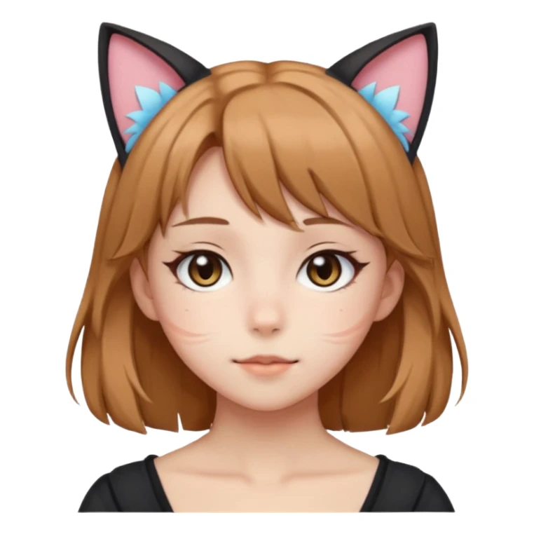 Cat human girl 18 years anime sticker