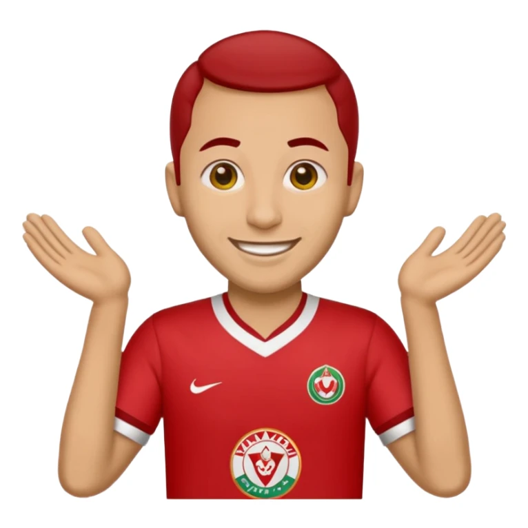 Create me an emoji that wears wydad shirt sticker