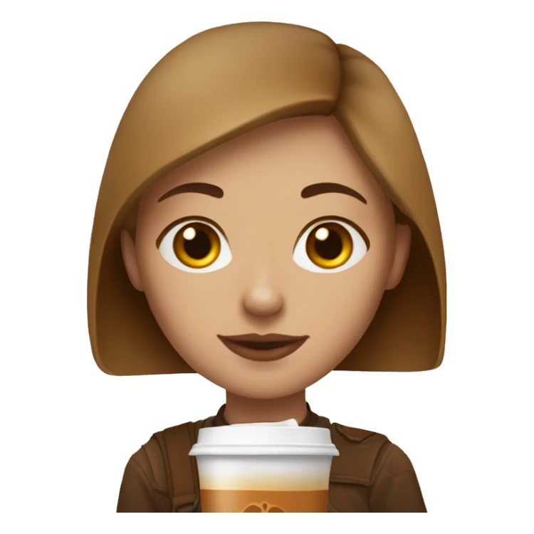 Russian girl with pumpkin spice latte sticker