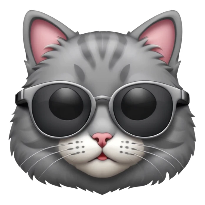 Cat wearing sunglasses sticker