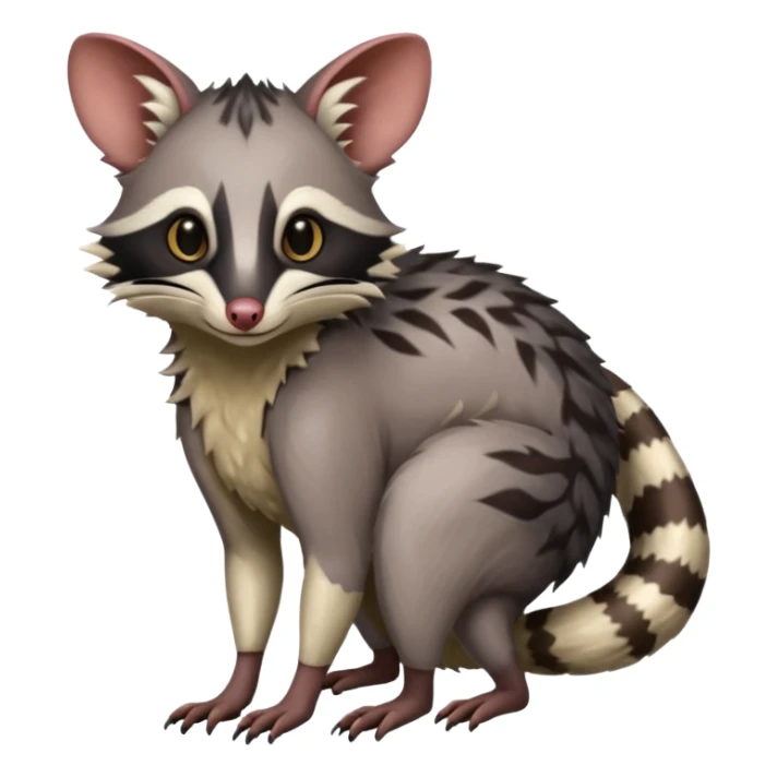 Genet-Marsupial-Possum-Vernid-Sergal-Fakémon-hybrid sticker
