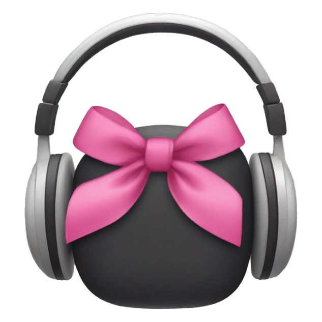 headphones with pink bows on them sticker