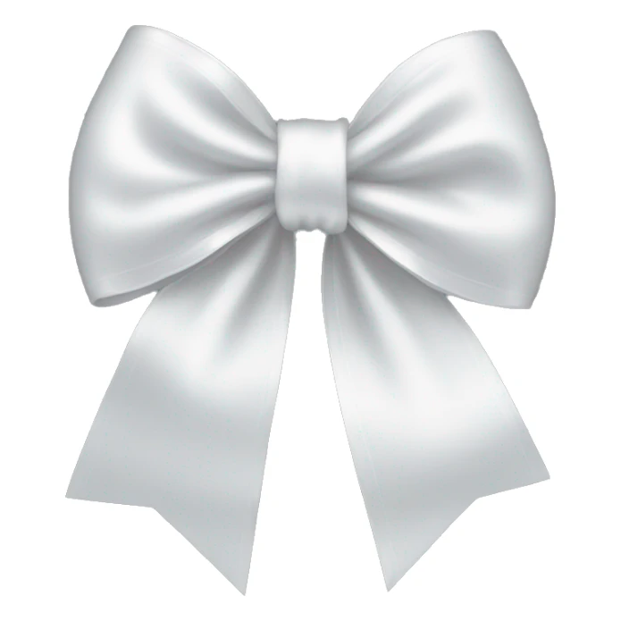 white satin bow sticker