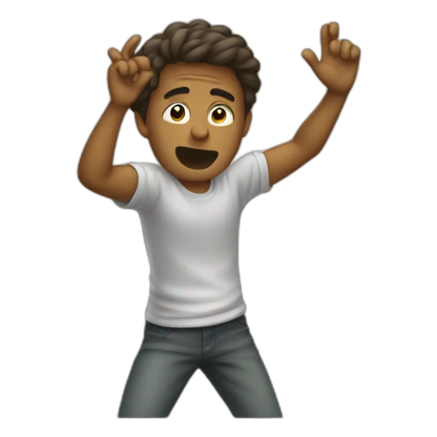 Homme qui fait un dab sticker