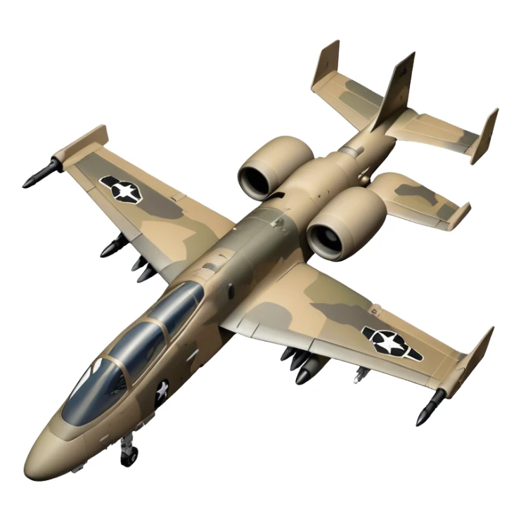 Warthog Jet (A-10 Thunderbolt II) - Fairchild Republic (Model Year: 2022) (Iconic colour: Desert camo) sticker