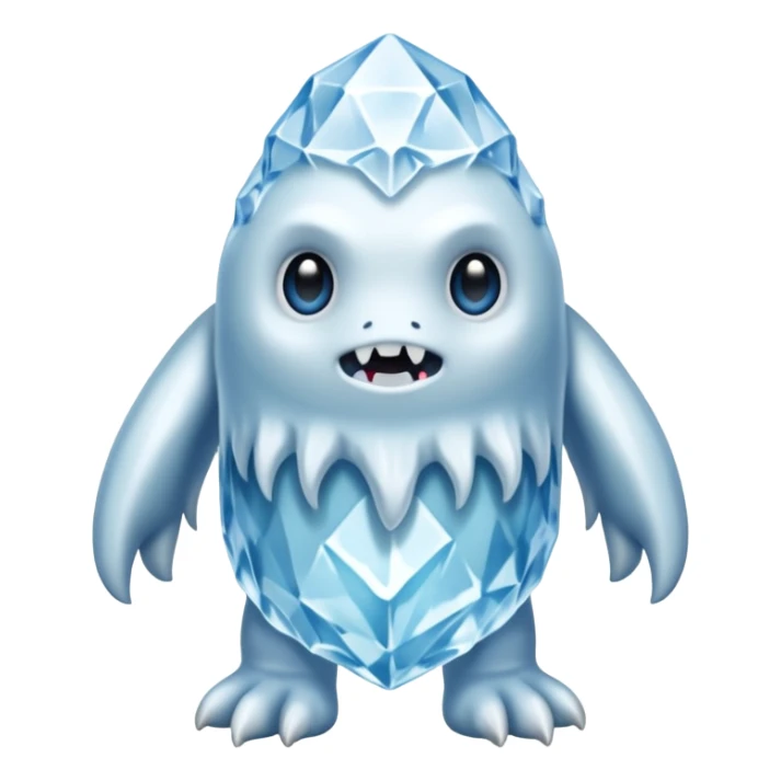 an ice cryptid, cryptid made of ice sticker