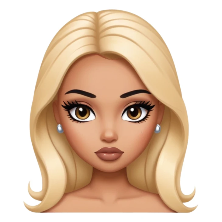 french beauty standard, pretty bratz baddie, black eyeliner sticker