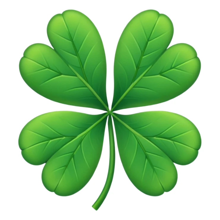 Make a Emoji of five leaf clover only not the lipstick only the 5 leaf clover sticker