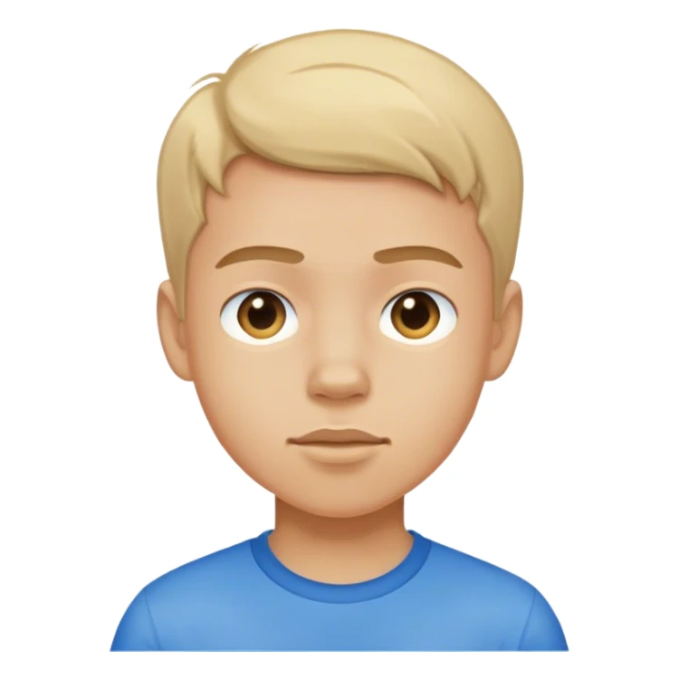 boy in blue shirt portrait sticker