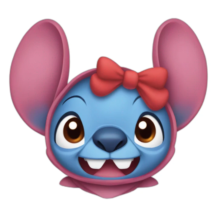 Stitch tenant un coeur rouge Disney sticker