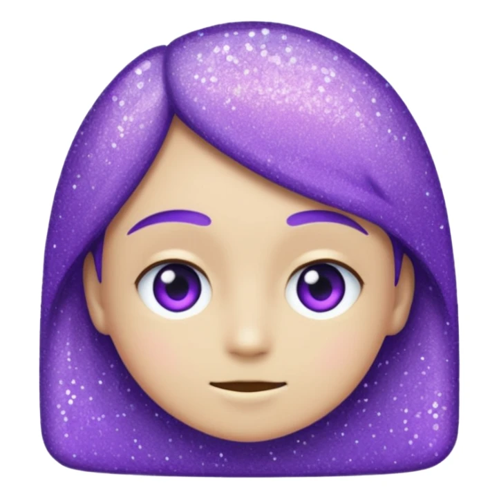 glitter cian and purple staight sticker