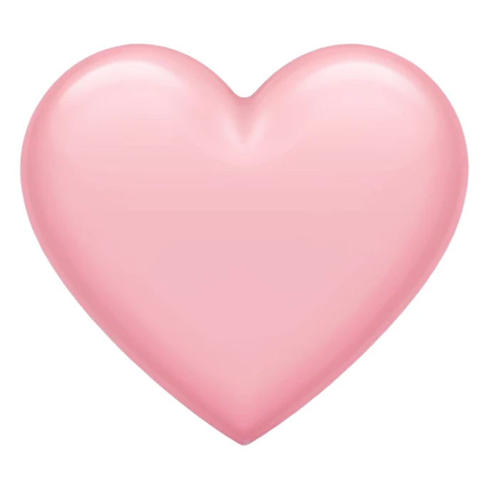  light pastel pink heart emoji sticker