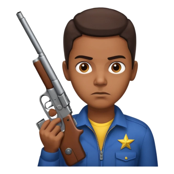 A Venezuelan holding a gun tap sticker