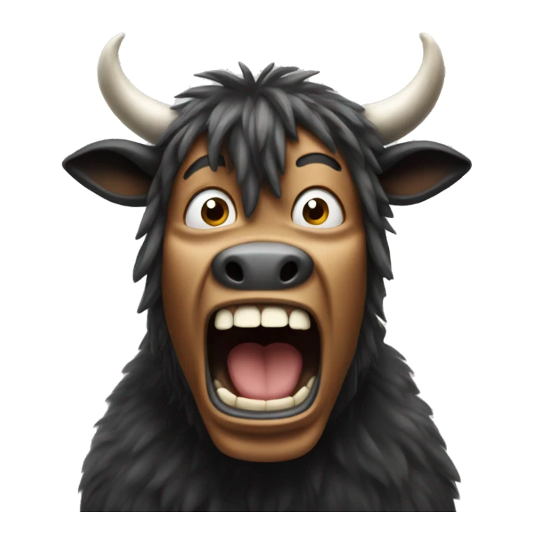 moo deng screaming  sticker