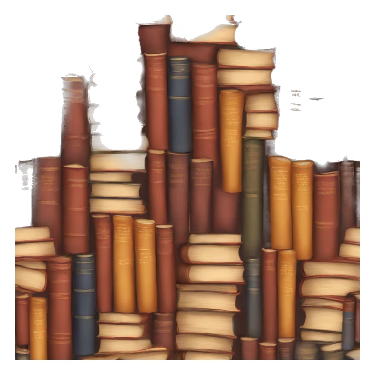 Stack of books in autumnal tones sticker