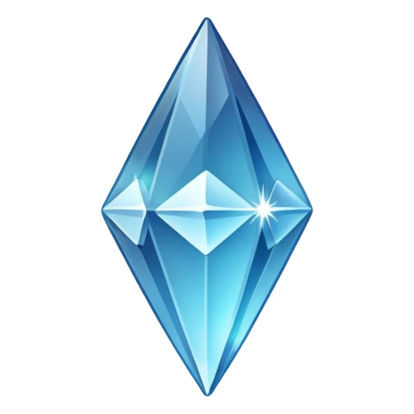 An upward arrow in the form of a crystal sticker