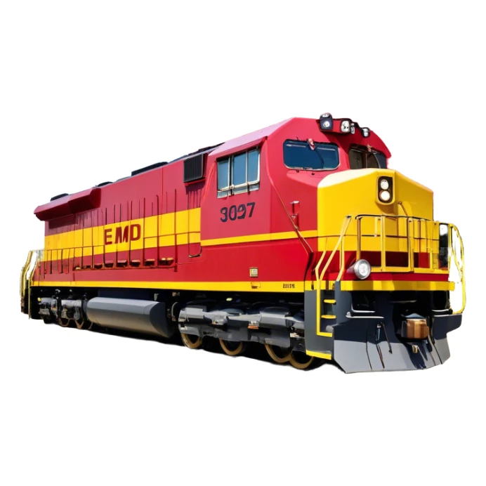 Diesel Locomotive - EMD SD70 (Model Year: 2021) (Iconic colour: Red and yellow) sticker