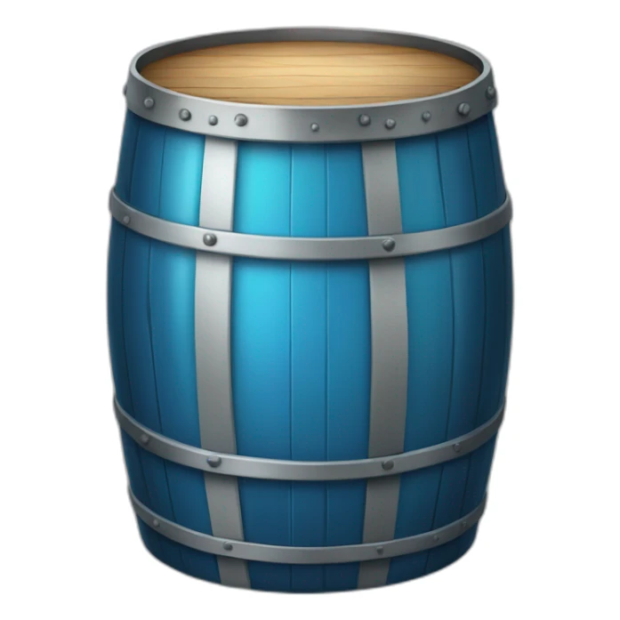 blue barrel of glass sticker