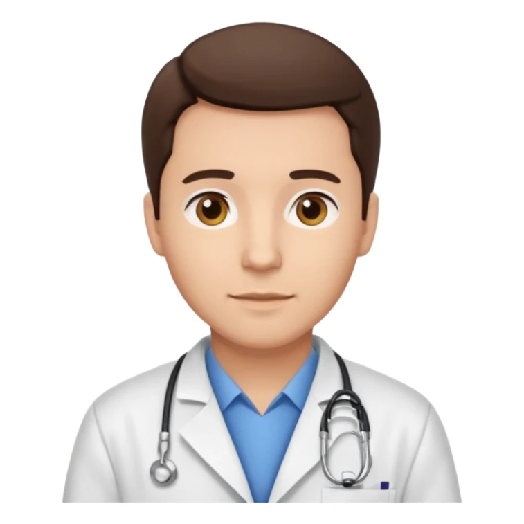 male brunette vet sticker