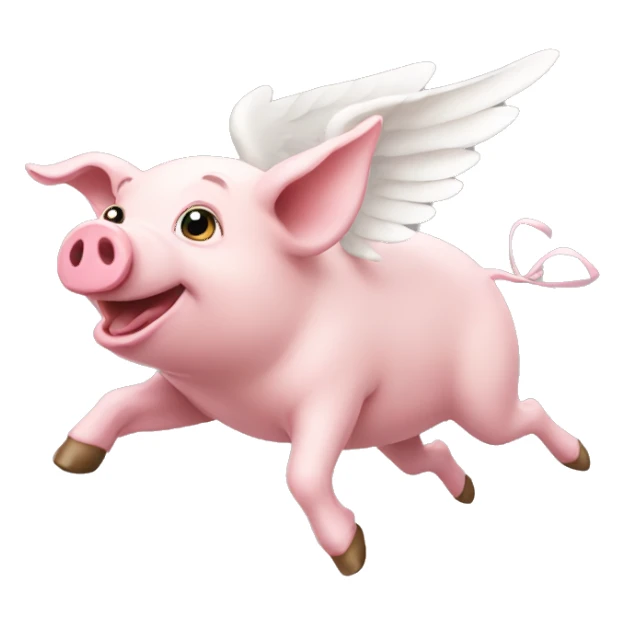 Flying pig sticker
