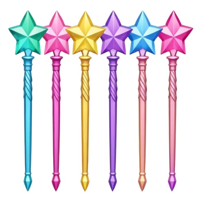 5 Magical Girls Wands sticker