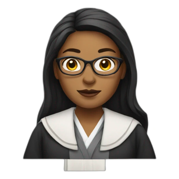 woman lawyer Wearing a robe sticker