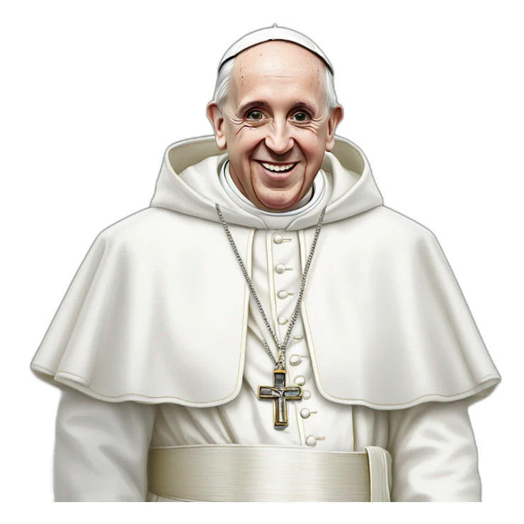 pope francis wearing nike hoodie sticker