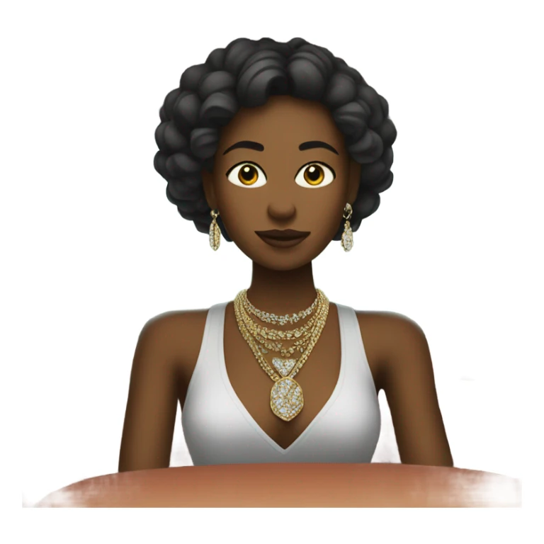 Girl in car with jewelry sticker