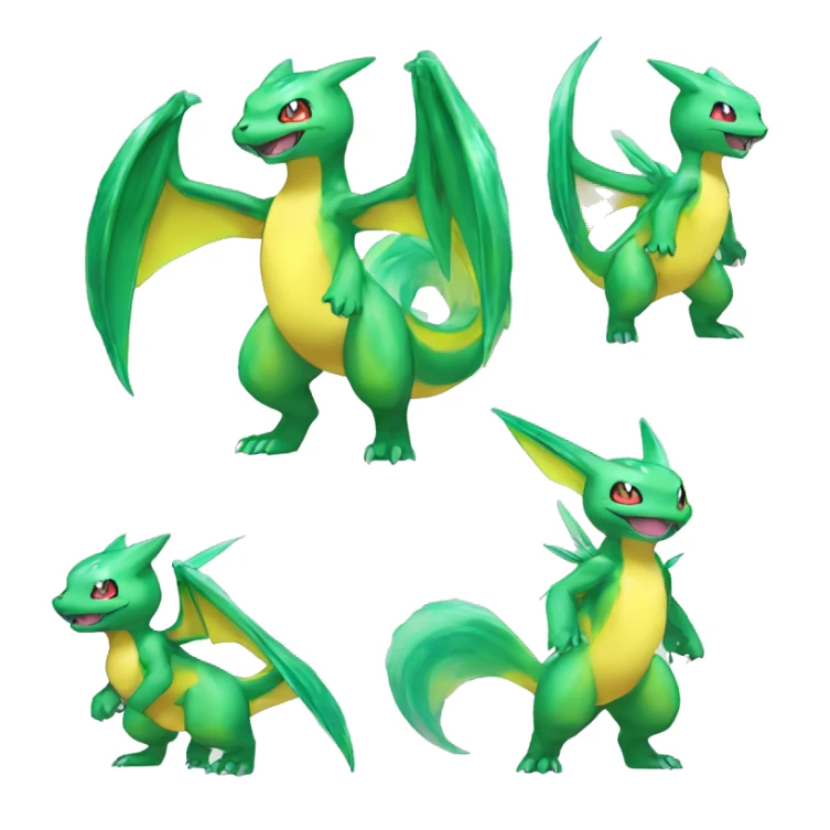 Batch of Shiny Colorful Sparkle-Fakémon-Pokémon-Adoptables Full Body sticker