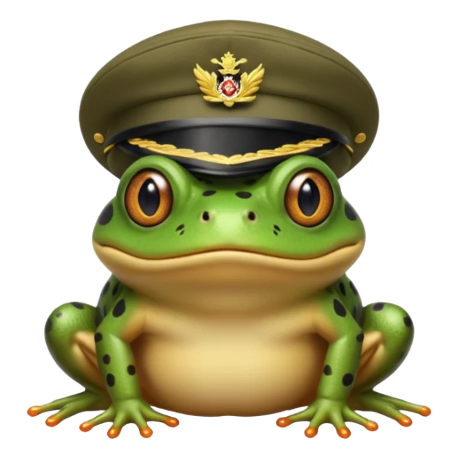 Singapore Armed Forces bufo frog angry with jockey cap sticker